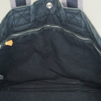 HERMES Fourre-Tout MM Black Canvas Tote Bag Hand Bag Purse Used 07A08605005