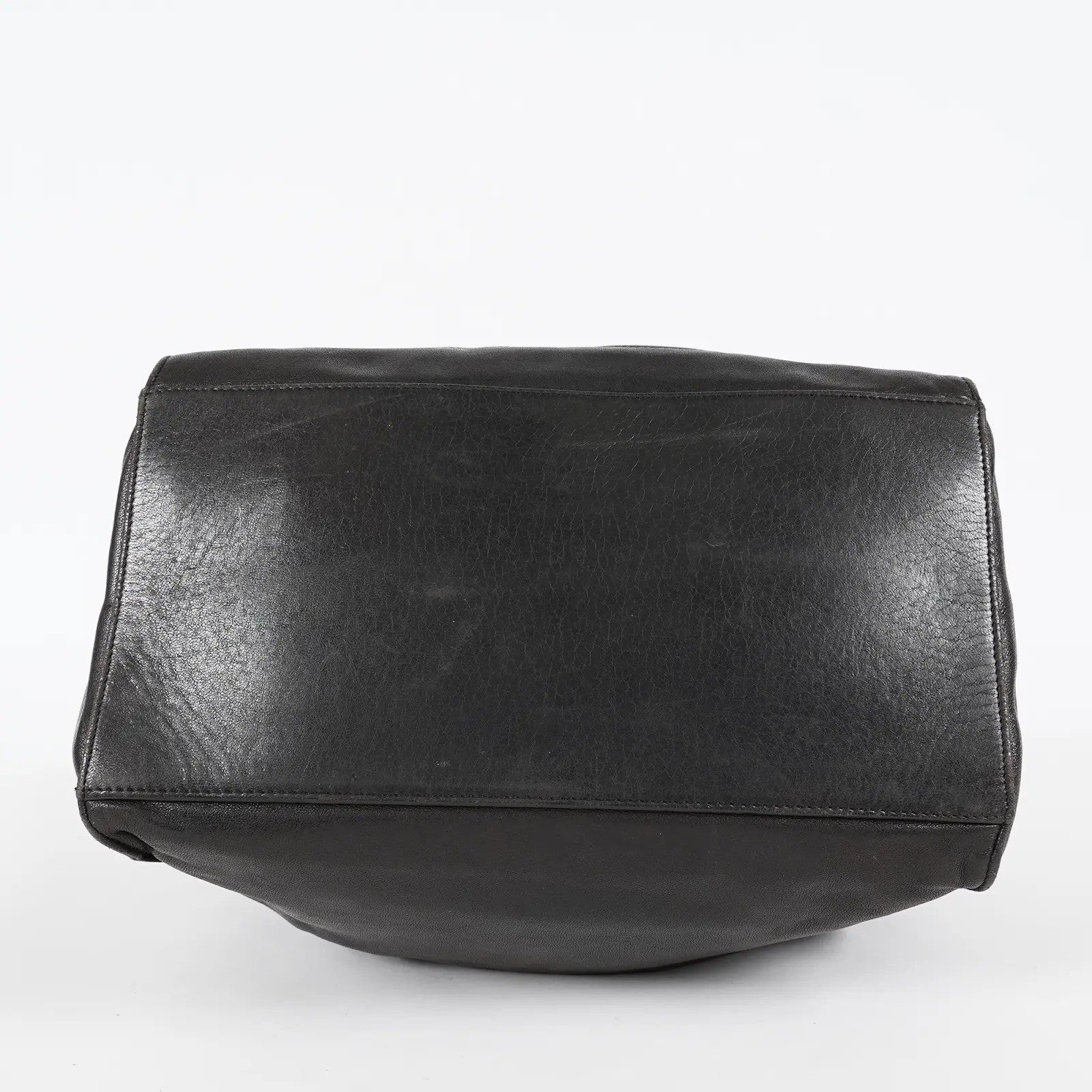 CHANEL Vintage CC Black Leather Drawstring Shoulder Bag 26cm Used 07E118580027