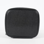 Chanel Caviar Skin CC Vanity Bag 16cm Black Leather Vintage Used 07E016820029