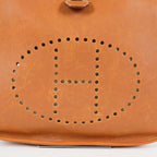 Hermes Evelyne PM Shoulder Crossbody Bag Gold Tan Clemence Leather 07E1311440010