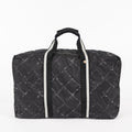 CHANEL Travel line Boston bag black Nylon canvas Women vintage 05E522750016