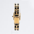 CHANEL Première Quartz Ladies Watch Gold × Black Leather Bracelet 04E039570007