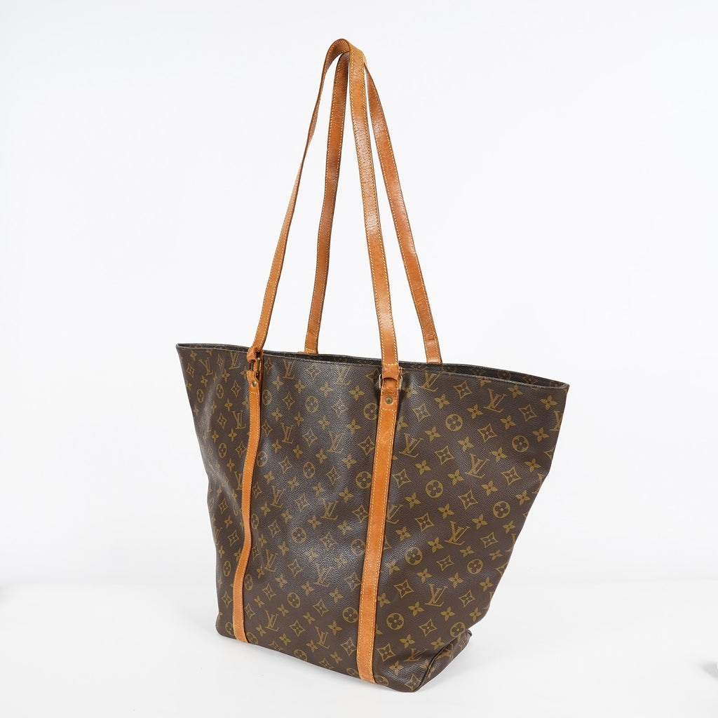 Louis Vuitton Sac Shopping Monogram Tote Brown Used vintage M51108 08M392492617
