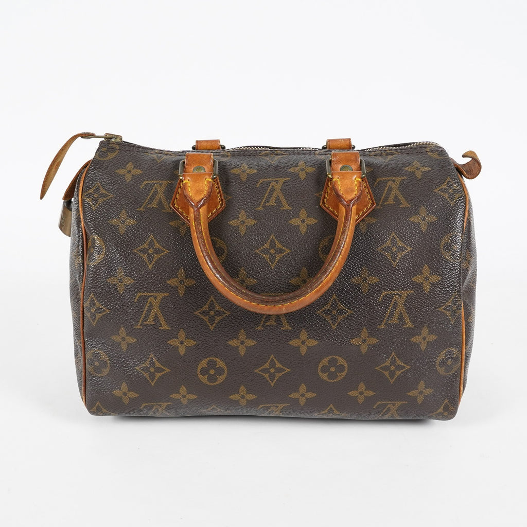 Louis Vuitton Speedy 25 M41528 Monogram Brown Boston Hand Bag Used 07E216490015