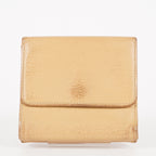 AUTHENTIC Chanel VINTAGE Beige Sevruga Compact Wallet 05E561045016