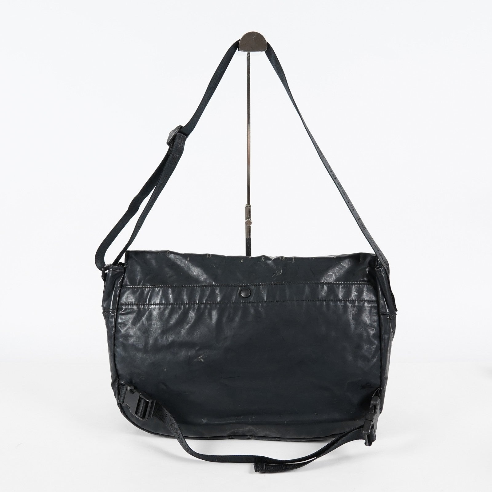 Chanel Sports Line CC Messenger Shoulder Bag Black Canvas Used 07E022640017