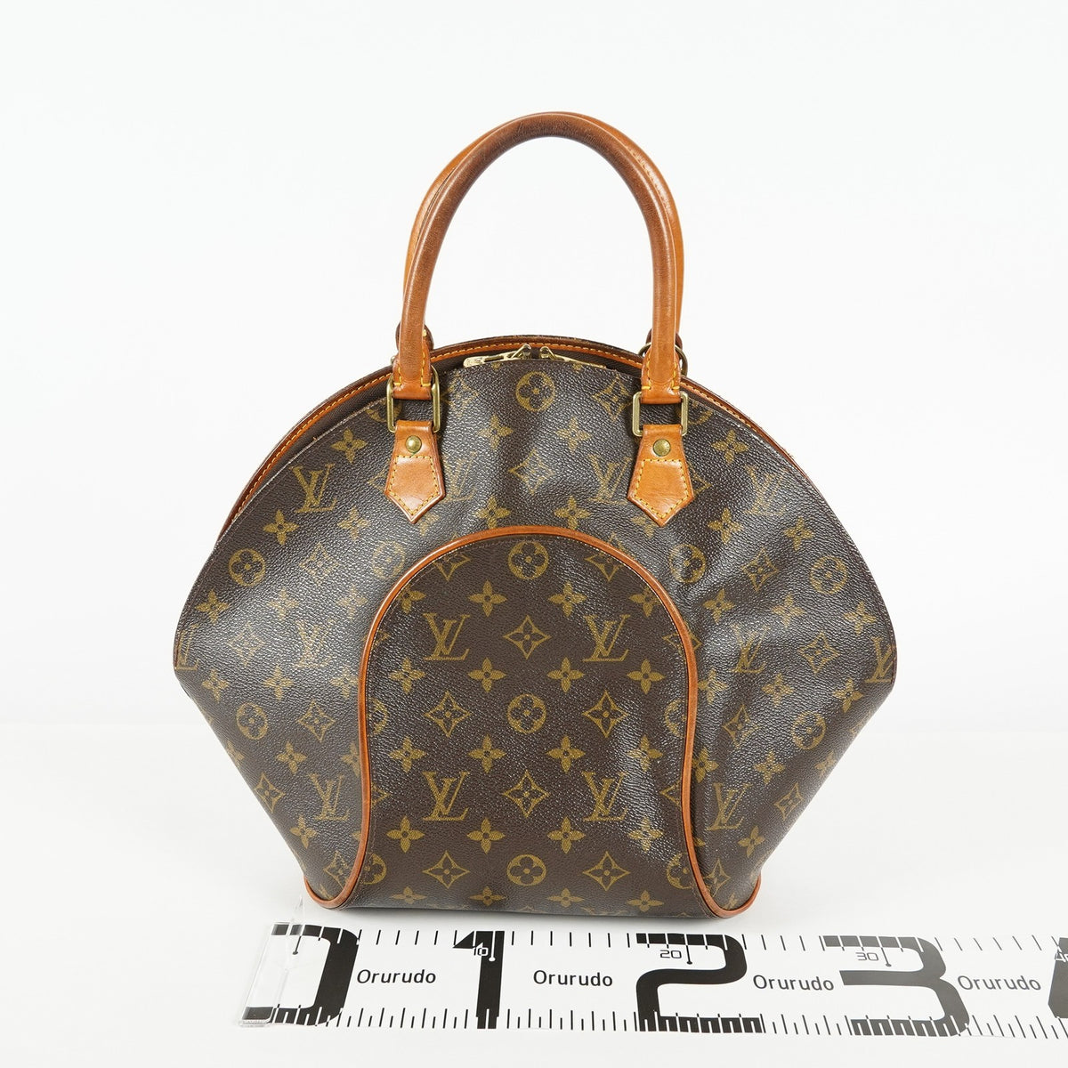 Louis Vuitton Ellipse MM M51126 Monogram Canvas Brown Used Handbag 09A053775209