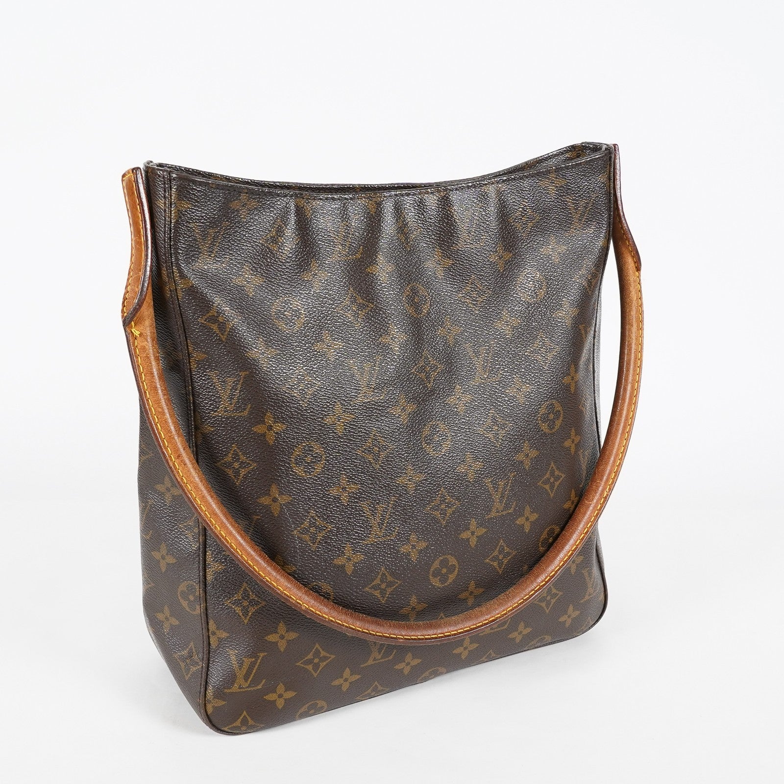 Louis Vuitton Looping GM Monogram Brown Shoulder Bag M51145 Vintage 07E163300012