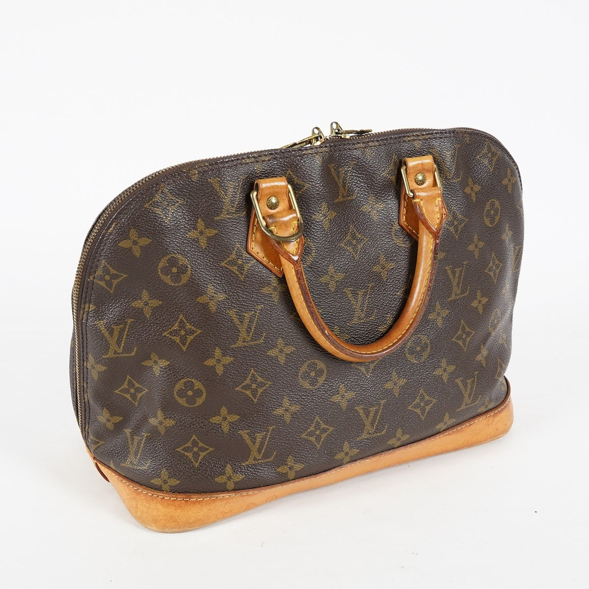 Louis Vuitton Alma PM M51130 Monogram Canvas Handbag Brown Vintage 08A282860015