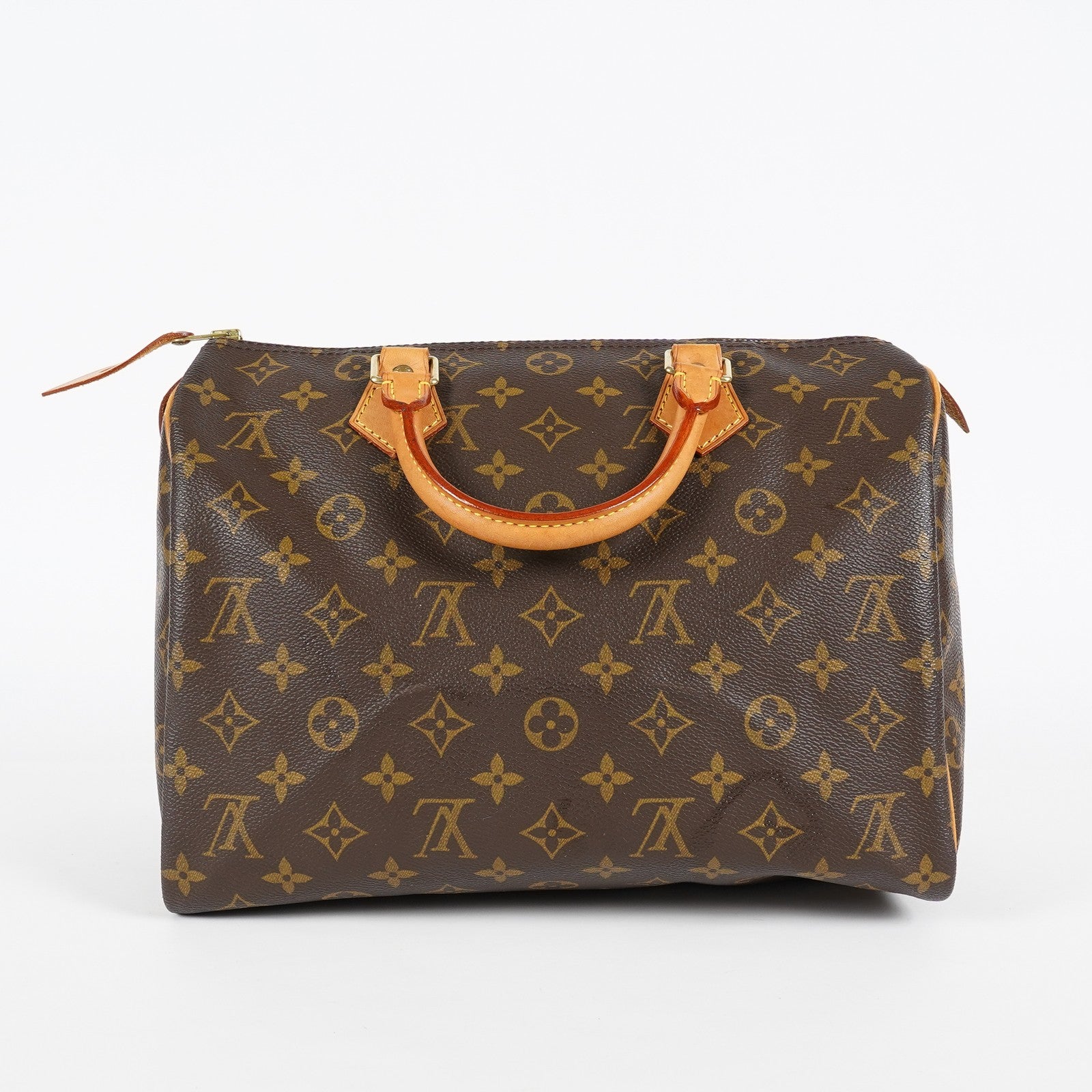 Louis Vuitton Speedy 30 Monogram Canvas Handbag Brown Used M41526 07A188980424
