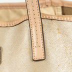 COACH handbag gold beige leather Simple design With  long strap  Tariff included