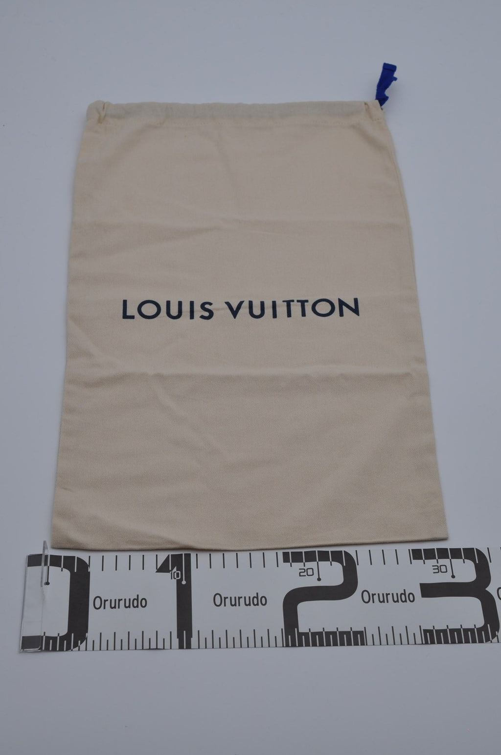 Louis Vuitton Dust Bag Storage Pouch Drawstring Beige Logo Authentic 28x33
