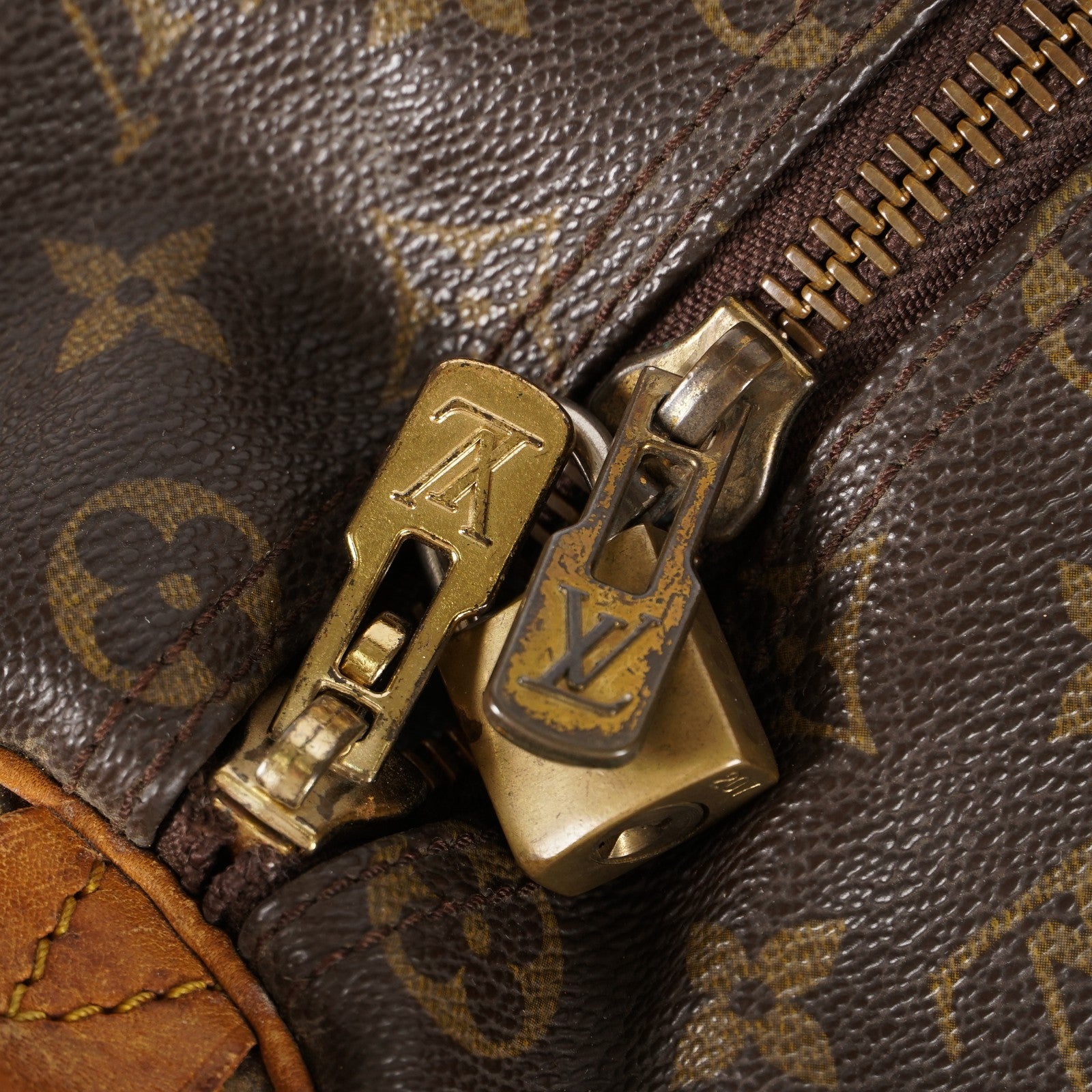LOUIS VUITTON Keepall 50 Monogram Boston Bag Brown vintage M41426 01E143520022