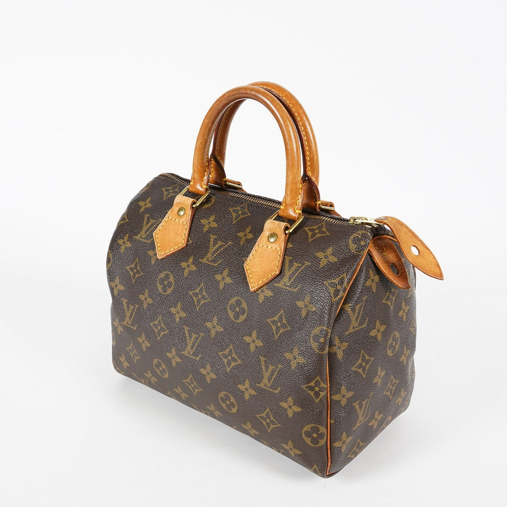 Louis Vuitton Monogram Speedy 25 Boston Handbag Brown Canvas M41528 07E057150029