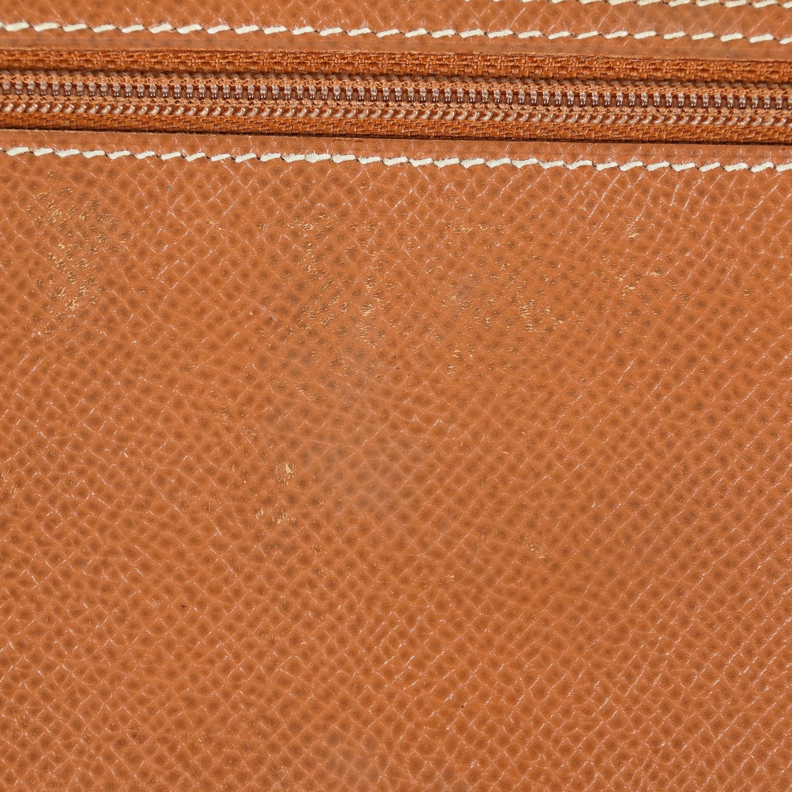 Hermes Bearn Soufflet Long Wallet Brown Leather Gold Hardware Used 08E022090008