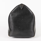 LOUIS VUITTON Epi Keepall 50 Boston Bag Black M42962 LV Auth 05E173960016