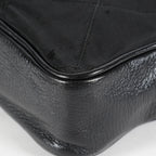 Chanel Satin Leather CC Fringe Chain Shoulder Bag Black Used 07E058800027