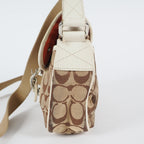 Authentic Coach Signature Mini Field Shoulder Bag Crossbody Canvas x Leather 77