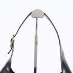 Gucci GG Canvas Shoulder Bag 30cm Black Leather Trim Vintage Used 07E263740009
