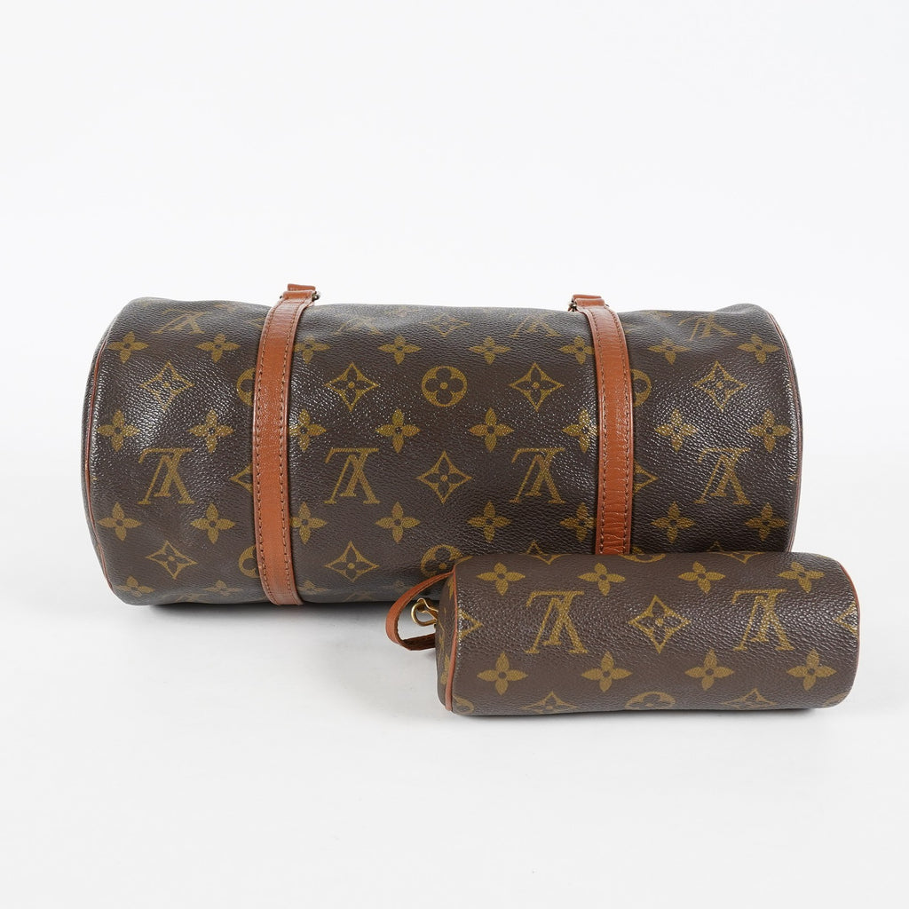 Louis Vuitton Papillon 30 Used Monogram Brown Canvas Handbag M51385 07E455390012