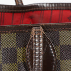 Louis Vuitton Neverfull MM N51105 Damier Ebene Brown Tote Bag Used 07E133960027