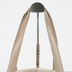 Chanel Travel Line Tote Bag Beige Nylon Leather Used Handbag 09M41793108