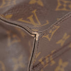 LOUIS VUITTON Sac Plat Handbag Monogram Canvas Brown M51140 06E092310012