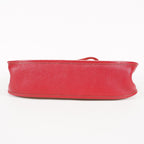 Hermes Rouge Red Taurillon Clemence Leather and Canvas Evelyne 06E0113310019