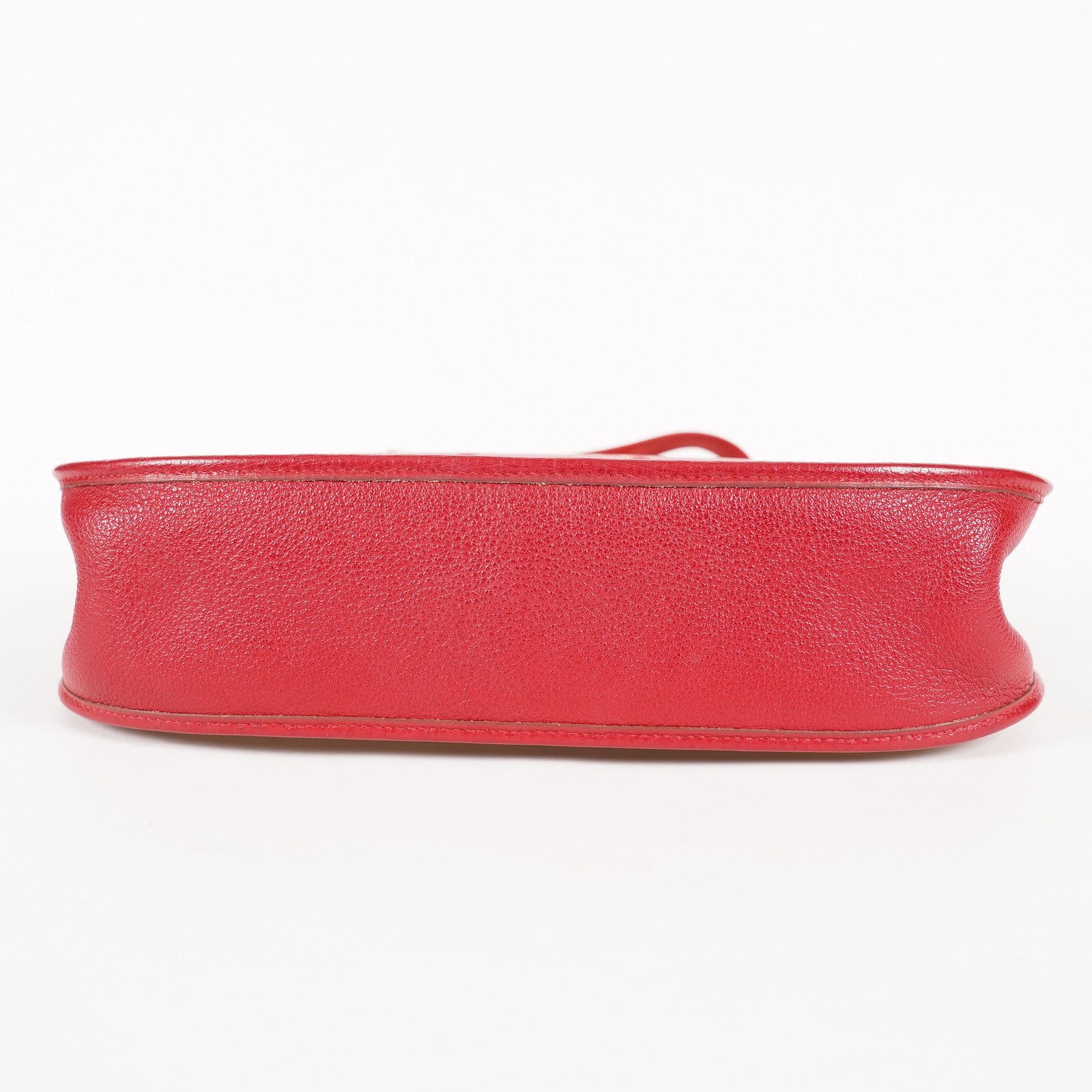 Hermes Rouge Red Taurillon Clemence Leather and Canvas Evelyne 06E0113310019
