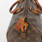 Louis Vuitton Speedy 35 M41524 Monogram Canvas Hand Bag Brown Used 07E103850017