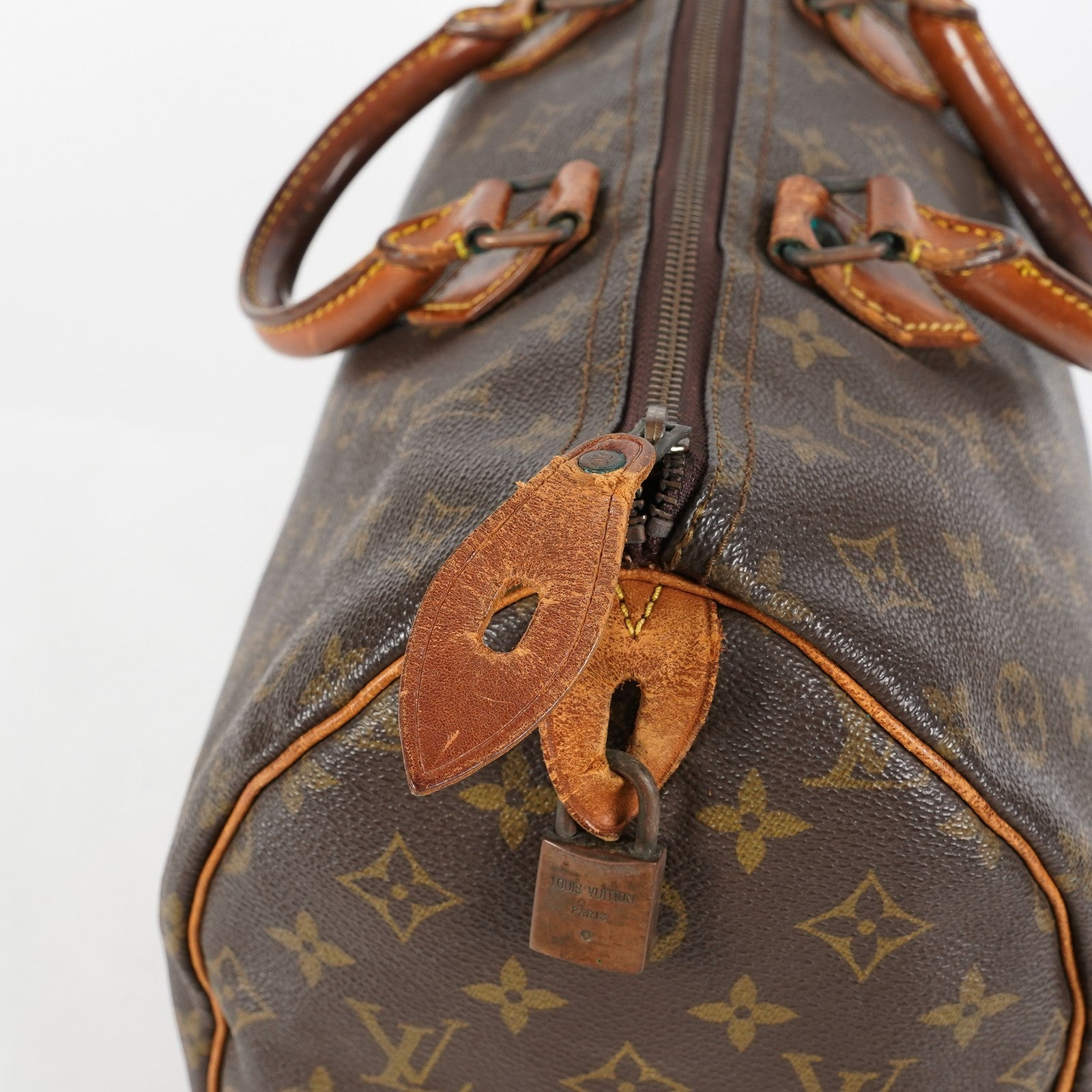 Louis Vuitton Speedy 35 M41524 Monogram Canvas Hand Bag Brown Used 07E103850017