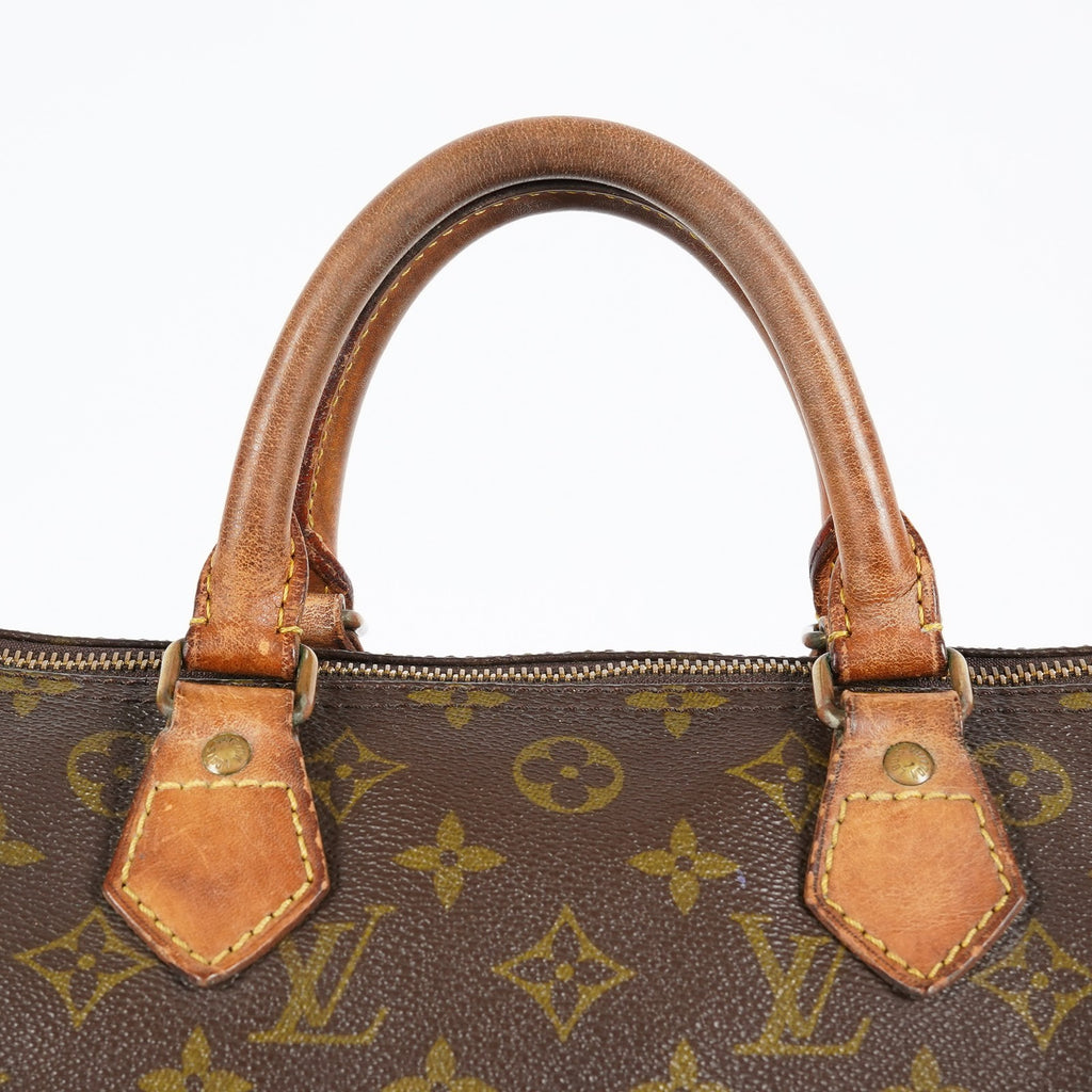 Louis Vuitton Monogram Speedy 30 Hand Bag M41526 Brown Vintage Used 07P034273507