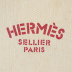 Hermes Aline Mini Beige Canvas Red Leather Shoulder Bag Used 08E082090008