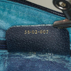 Gucci Vintage GG Supreme Sherry Web Mini Boston Bag Navy Leather 07E043410017