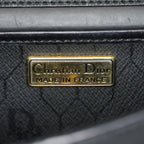 Christian Dior Vintage Leather Shoulder Bag Black Classic Handbag XY230