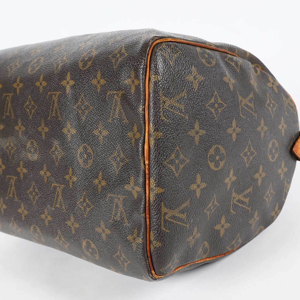 Louis Vuitton Speedy 30 M41526 Monogram Canvas Bag Brown Vintage 07A064118408