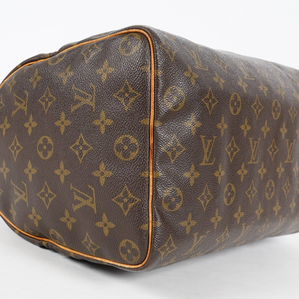 Louis Vuitton Speedy 35 Monogram Brown Boston Hand Bag M41524 Used 08E104070012