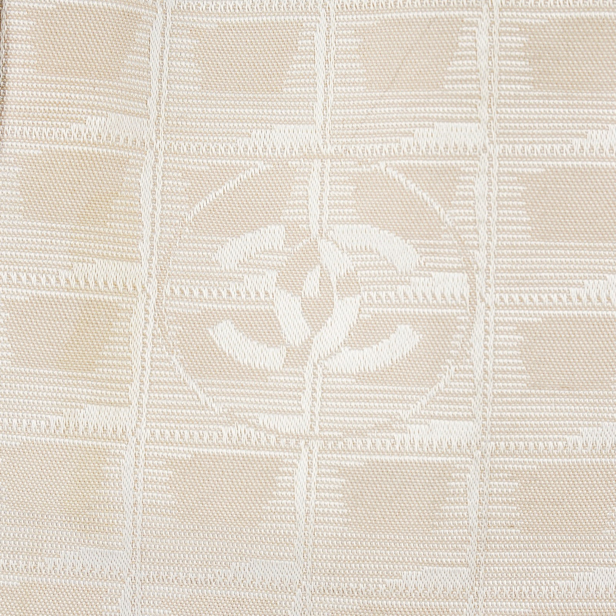 Chanel Travel Line Tote Bag Beige Nylon Leather Used Handbag 09M41793108