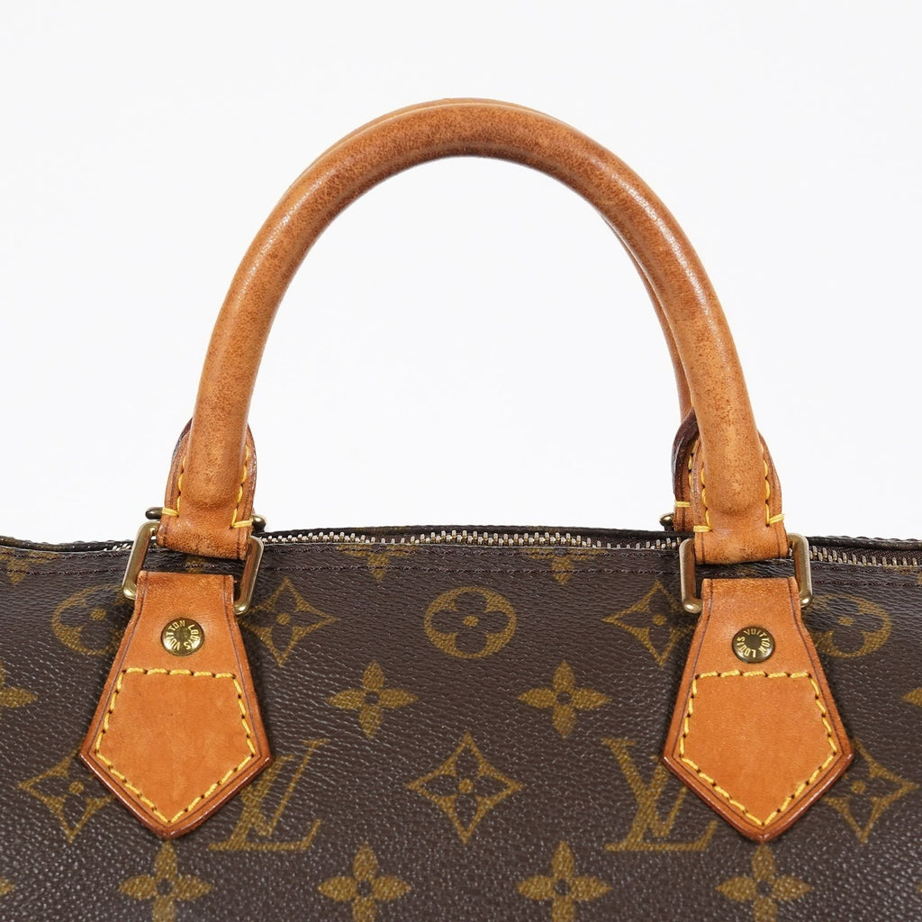 LOUIS VUITTON Speedy 30 M41526 Monogram Brown Used Vintage Handbag 08A366063215