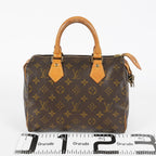 Louis Vuitton Monogram Speedy 25 Handbag M41528 Brown Vintage Used 07E037150029