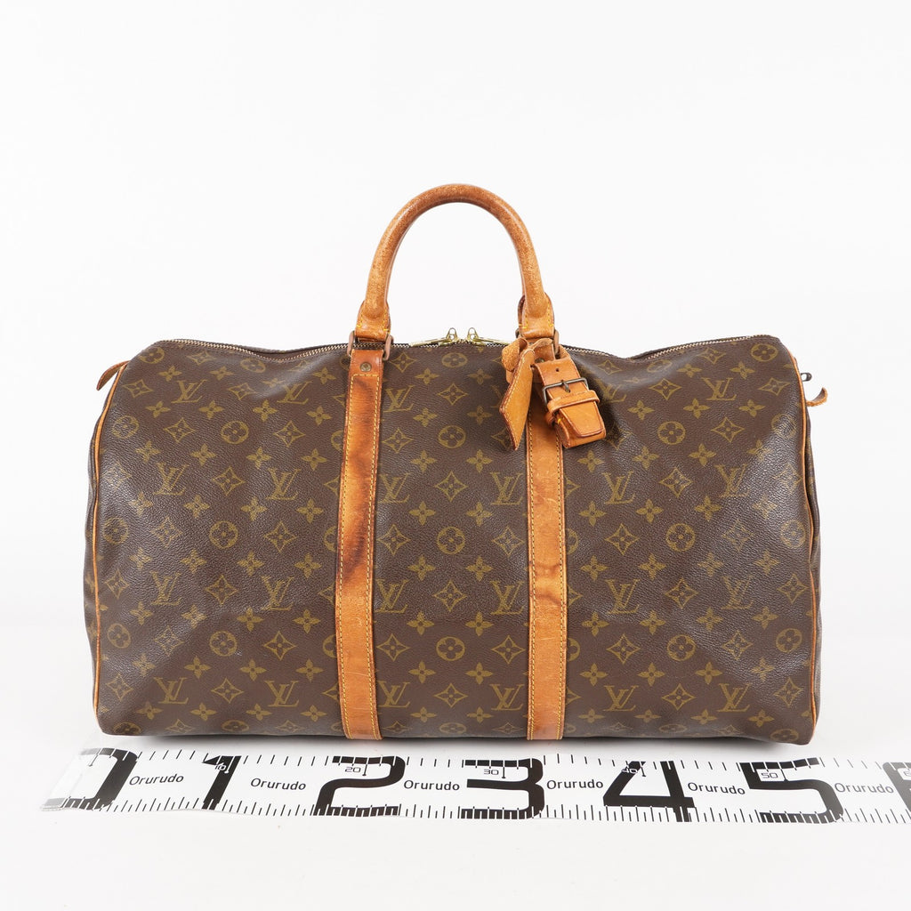 LOUIS VUITTON Keepall 50 Monogram Boston Bag Brown vintage M41426 06E173740010
