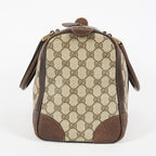 Gucci Vintage GG Supreme Sherry Line Mini Boston Bag Beige Leather 07E052640017