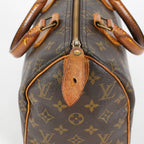 Louis Vuitton Speedy 25 Monogram Canvas Brown Boston Handbag Used 07E295830008