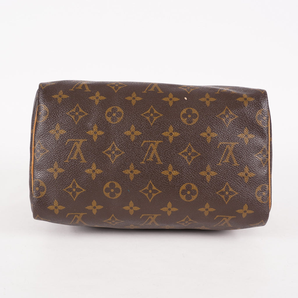 Louis Vuitton Speedy 25 M41528 Monogram Canvas Boston Handbag Brown 07A108008005
