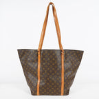 Louis Vuitton Sac Shopping Monogram Tote Brown Used vintage M51108 08M392492617