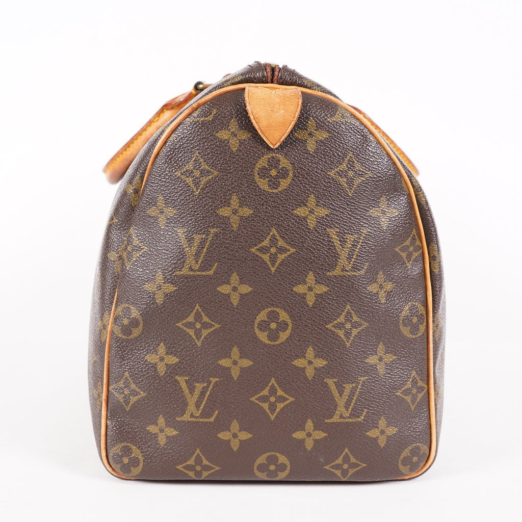 Louis Vuitton Speedy 40 M41522 Monogram Canvas Boston Handbag Brown 07A115148005