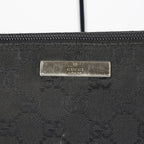 Gucci GG Canvas Boat Pochette Black Shoulder Pouch Bag Vintage Used 08E052090002