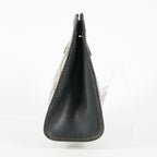 Gucci GG Supreme Clutch Bag 29cm Navy Canvas Leather Used Auth 09E20935010