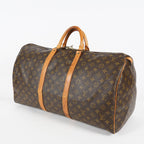 Louis Vuitton Keepall 55 Monogram Canvas Brown Duffle Bag M41424 08E073630002