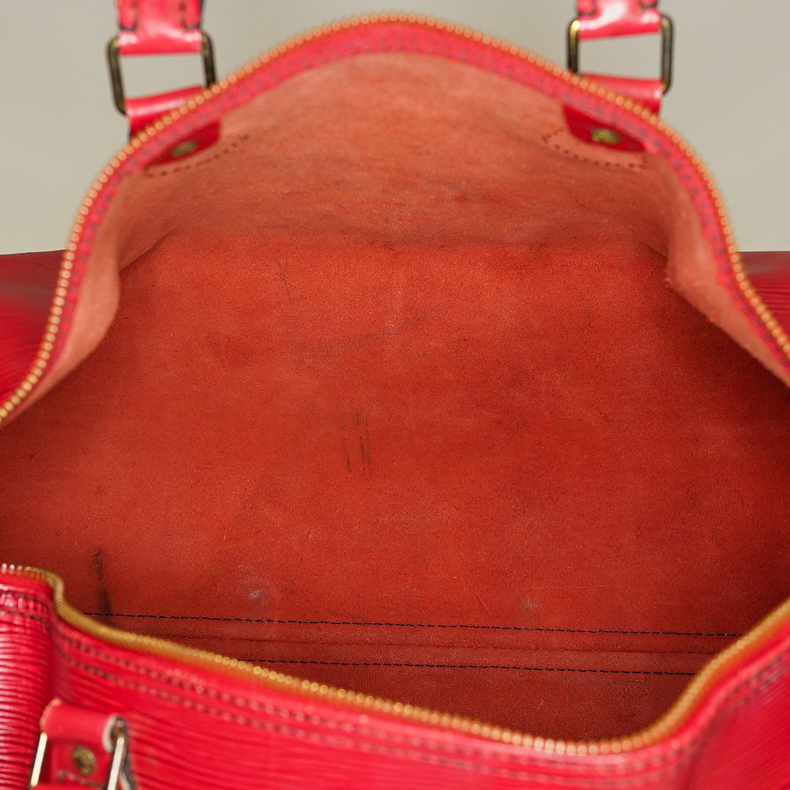 LOUIS VUITTON Epi Speedy 40 Boston Bag Handbag M42987 RED USED 02E024576025